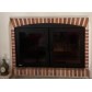 Puerta para chimenea de 2 hojas de 1195 x 940 mm con parte superior abovedada