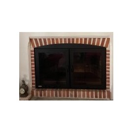 Puerta para chimenea de 2 hojas de 1195 x 940 mm con parte superior abovedada